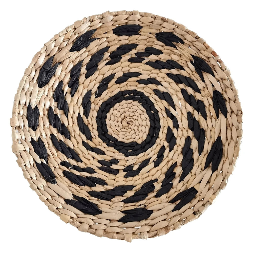 Boho Wall Basket Decor Seagrass Woven Round Wall Hanging Baskets Rustic Basket Gift for Bedroom Livingroom Home Wall Art Decor